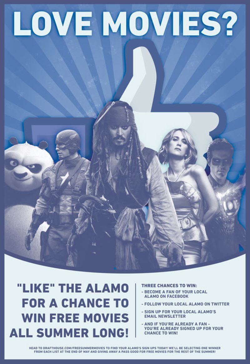 Love Movies? 'Like' the Alamo for a Chance to win Free Movies All