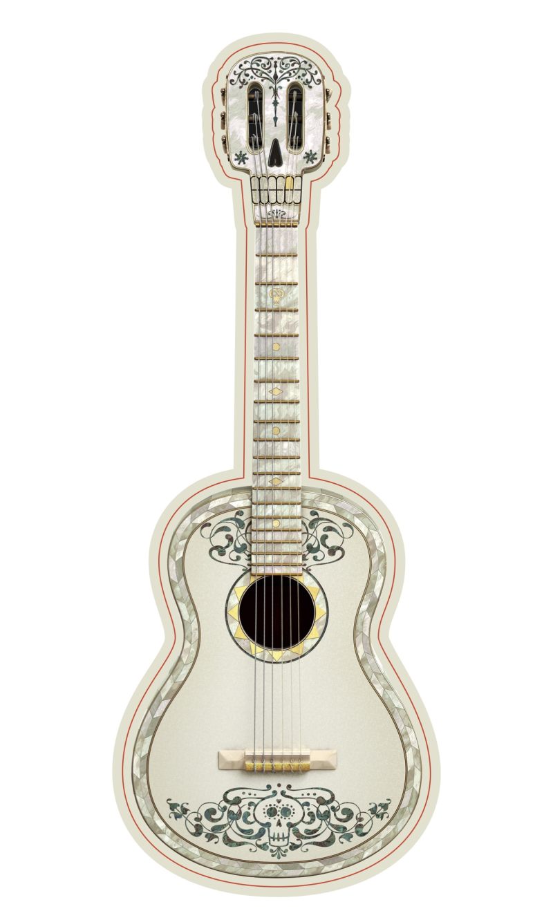 DOFER Toy Coco Guitar Handmade Coco White Guitar Coco Kids Guitar Toy Guitar Version Coco Movie Toys Guitar from Coco The Movie Toy Guitar for Kids Coco Miguel Coco Guitar PARACHO