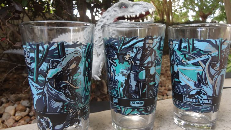 Jurassic World Pint Glass Alamo Drafthouse Cinema